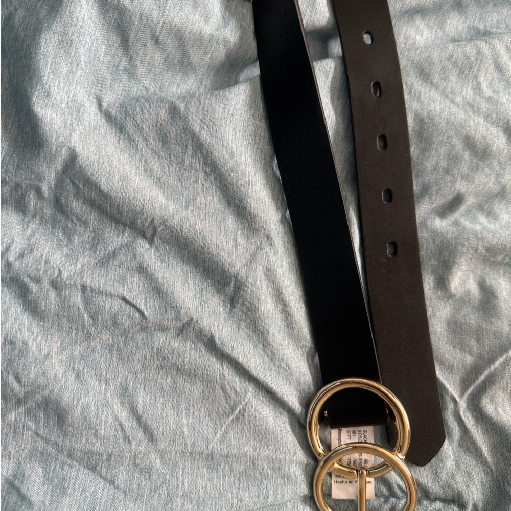 Universal Thread Black Belt with Gold Buckle